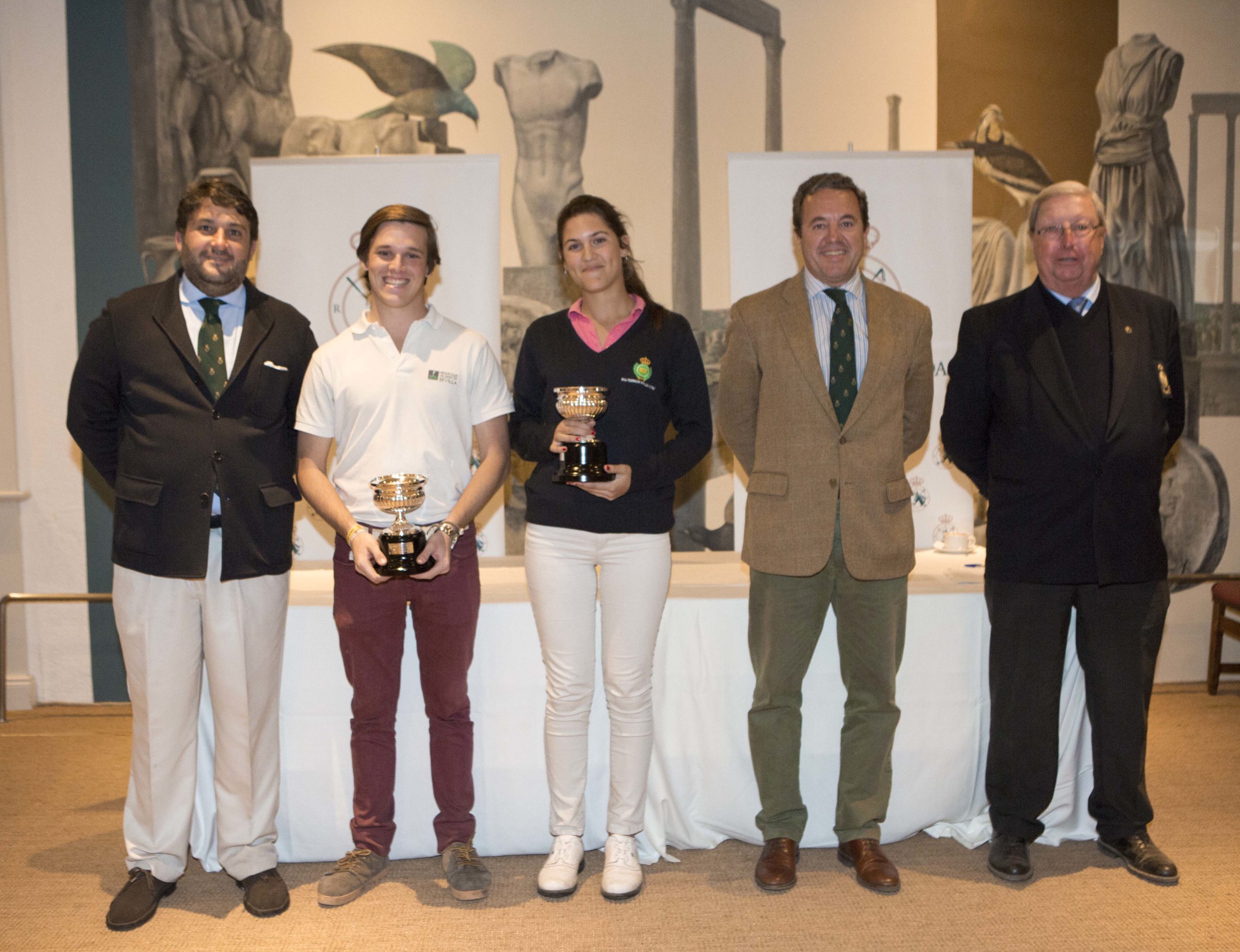 Javier Rodríguez-Tabernero y Lucila Puente, del Real Club de Golf de Sevilla, se hacen con la victoria en el Campeonato de Sevilla en Pineda