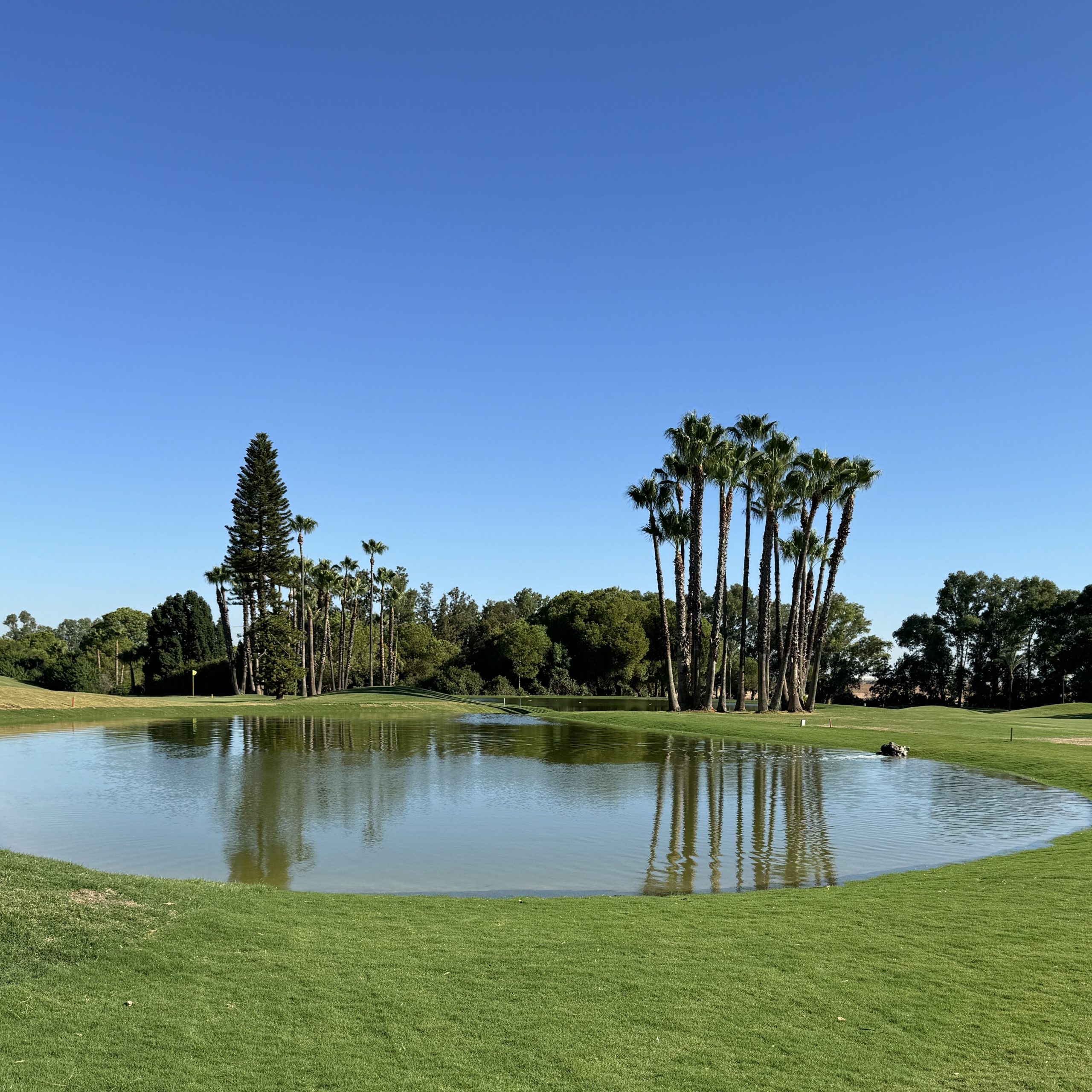 El Real Club Sevilla Golf refuerza su compromiso con la sostenibilidad mediante la reforma de lagos y la automatización del mantenimiento.